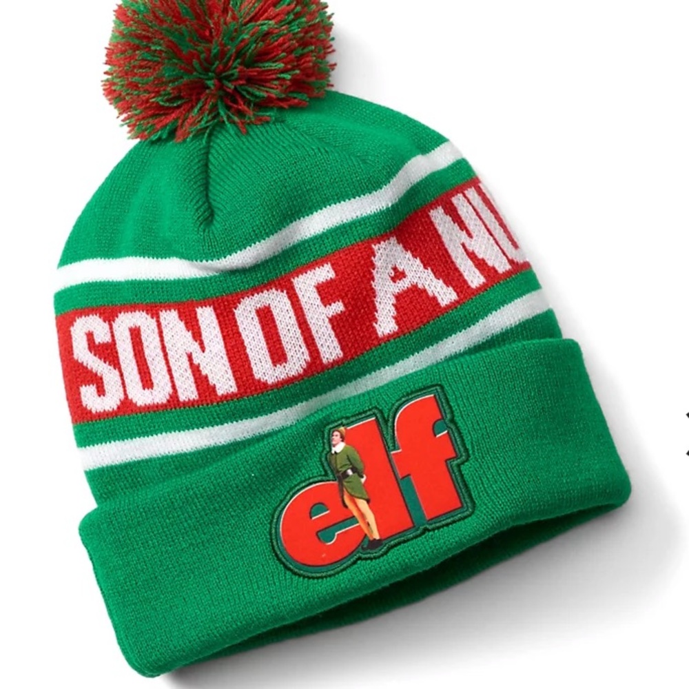 Elf Son Of A Nutcracker Knit Green Beanie with Pom